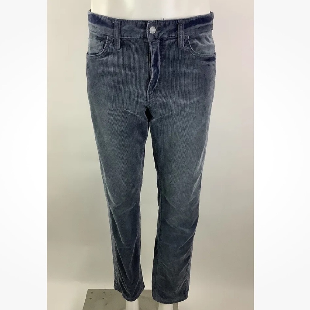 Anthropologie Pilcro Sz 30 Slim Boyfriend Corduroy Jeans In Blue Cotton Modal